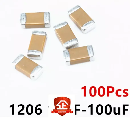 Многослойный керамический конденсатор 100 50 в SMD с толстым чипом 10 пФ-1206 мкФ Ф нФ 1 2 4