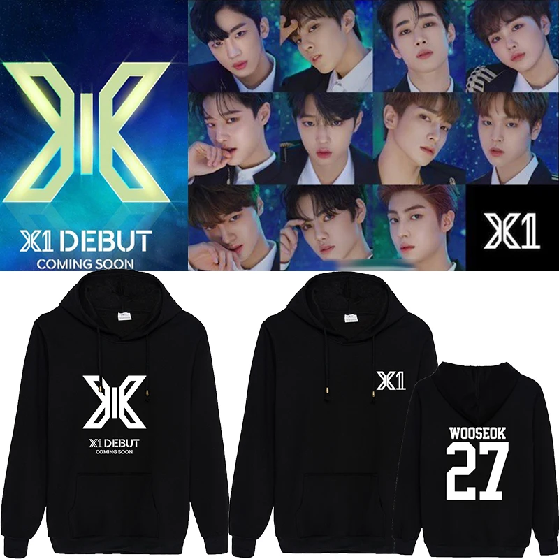 

Produce101 X1 Autumn Hoodies XONE Album With The Same Paragraph Long-sleeved Hoodie Unisex Dropshipping