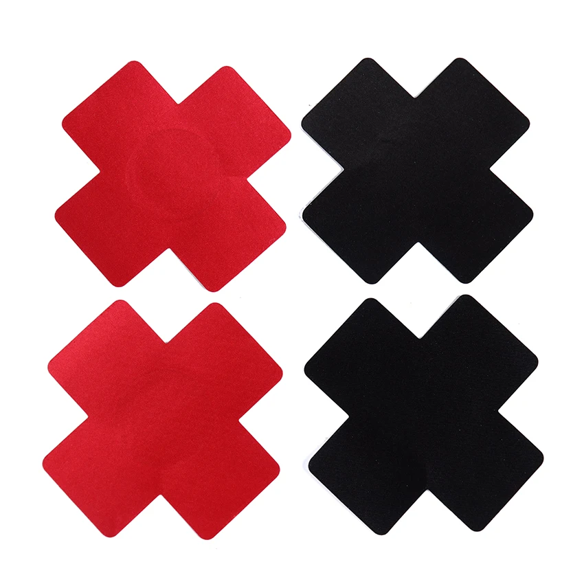 Disposable Self Adhesive Satin Cross Pentagram Women Breast Petals Bra Pad Nipple Cover Invisible Lingerie Stickers