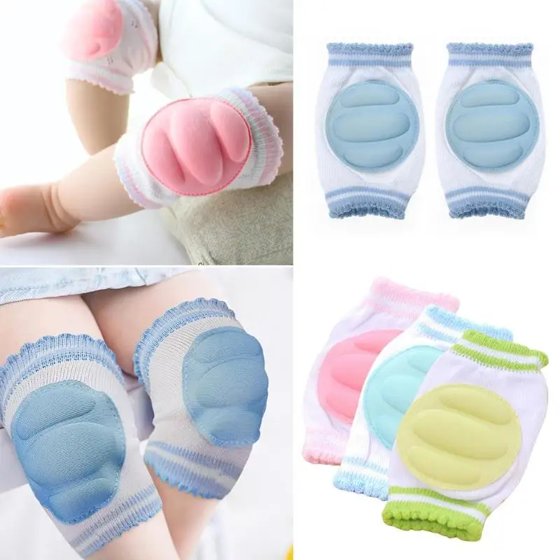 

Baby Breathable Infants Solid Mesh Sponge Kneepads Elbow Pads Protector Warmers Protect Knees while Crawling Scratch Free