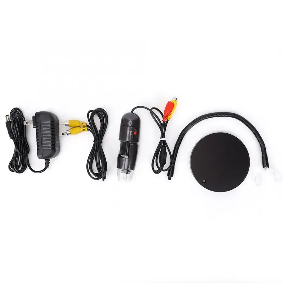 Цифровой микроскоп US 110-240V 25-600x tv/AV цифровой 8 светодиодный эндоскоп с камерой