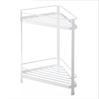 

Space Aluminum Bathroom Black Shower Hanging Shelves Corner Wall Storage 2 Tier Triangle Shelving-Corner Shelf Storage Rack