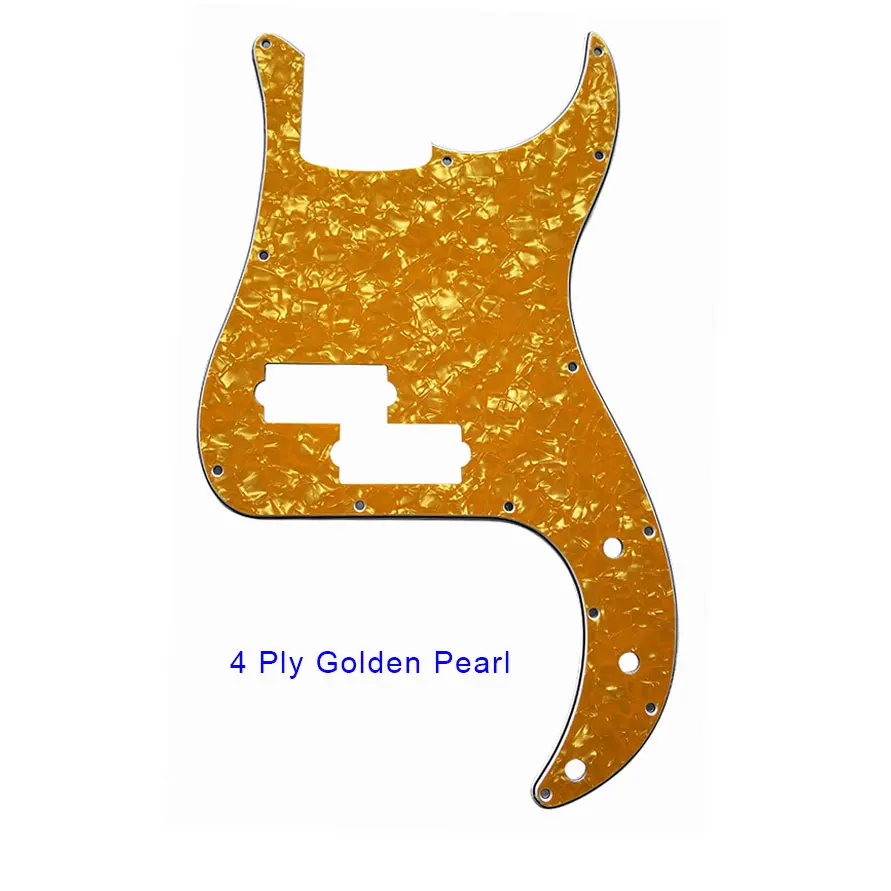 4 Ply golden pearl Гитарные части, электрогитара на заказ, накладки для 13 винты для отверстий, США/Мексика, стандарт Fd, P бас-гитара, накладки для царапин - Цвет: 4 Ply golden pearl