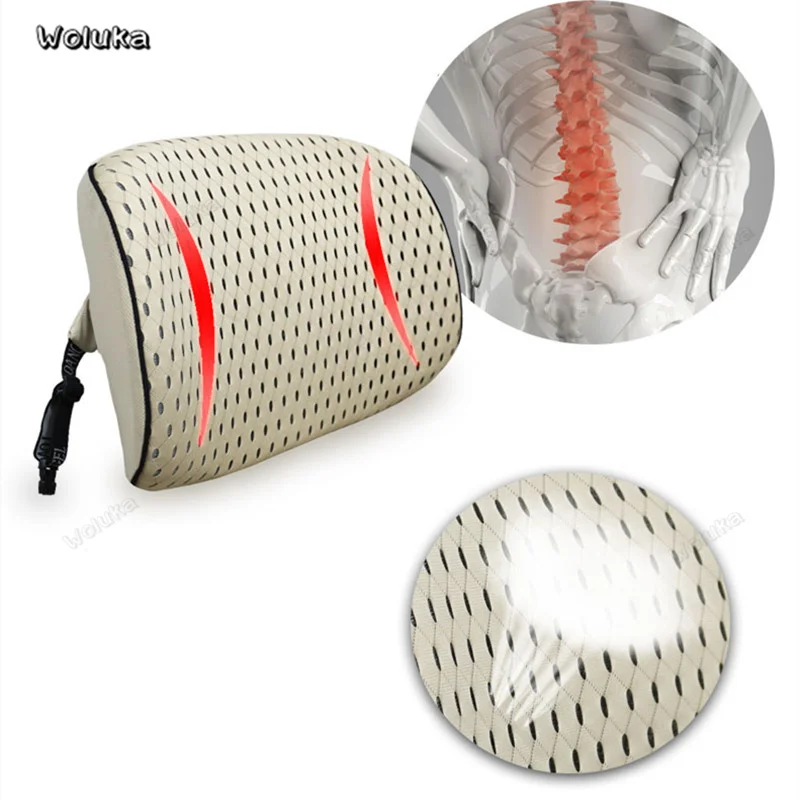 Soft Memory Cotton Lumbar Support Back Massage Waist Cushion Pillow For Car Seat Pillows Home Office Relieve CD50 Q05