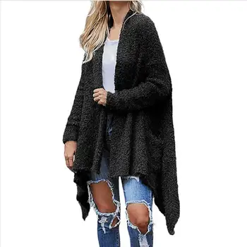 2019 Autumn Long Sleeve Teddy Coat Women Warm Thick Teddy Long Coat High Street Ladies Red Grey Long Jacket Pink Teddy Outwear tanie i dobre opinie NoEnName_Null Wool Polyester Vintage Open Stitch 19090303480439177 Asymmetric Length Wool Blends Solid REGULAR O-Neck
