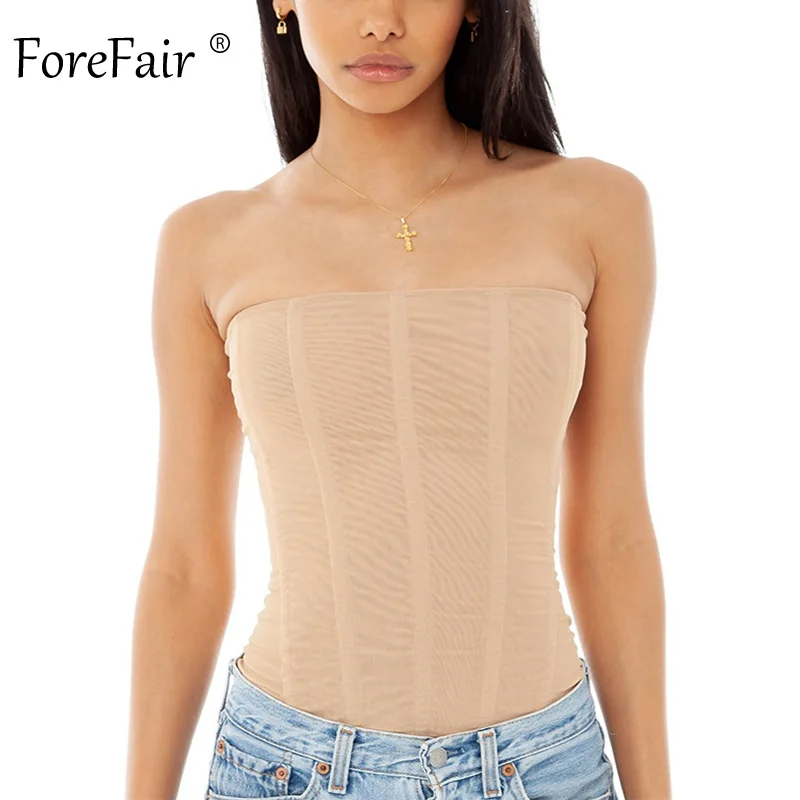 

Forefair Slash Neck Sexy Mesh Lace Bodysuit Women Summer Rompers Off Shoulder Body Tops Transparent Backless Basic Nude Bodysuit