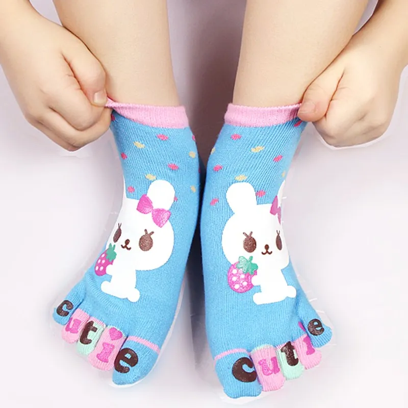 Носки с рисунком кролика котенка медведя детей 3 8 лет|boys socks|child toe sockskids socks |