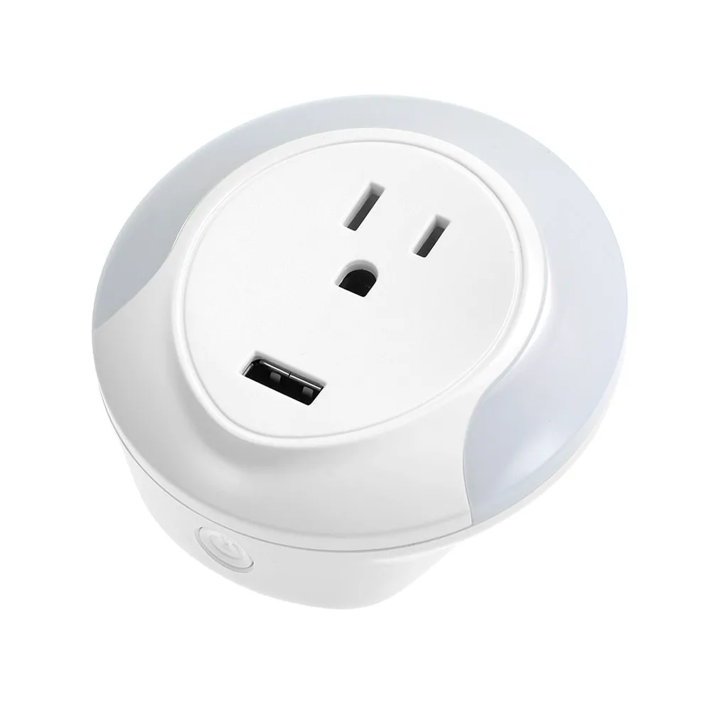 Мини Смарт Wi-Fi розетка с светодиодный ночник usb зарядный порт wifi из США