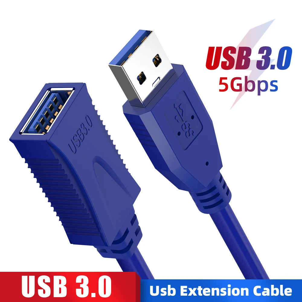 

0.3m/1m/1.5m/1.8m USB 3.0 Cable Fast Speed Extension Cable Male to Female USB Data Sync Transfer Extender Cable For Camera Mouse