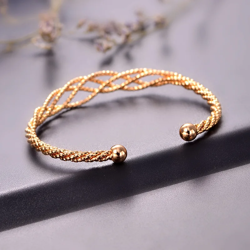 European Punk Style Open Love Bangles Bracelets Fashion Gifts Simple Temperament Personality Bracelet Gifts Hip Hop Jewelry