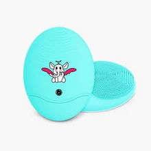 Электрический силиконовый Очищающий Инструмент, отрицательные ионы, щетка для мытья лица, перезаряжаемая, для мытья лица, глубокое очищение пор, против старения