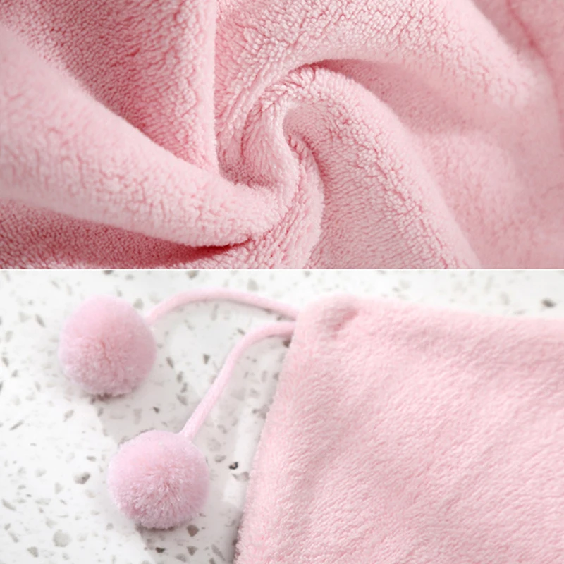 Microfiber Solid Soft Dry Hair Hat Cute Rabbit Towel Women Shower Wear Head Towels Home Textile Towel Bath Wearable
