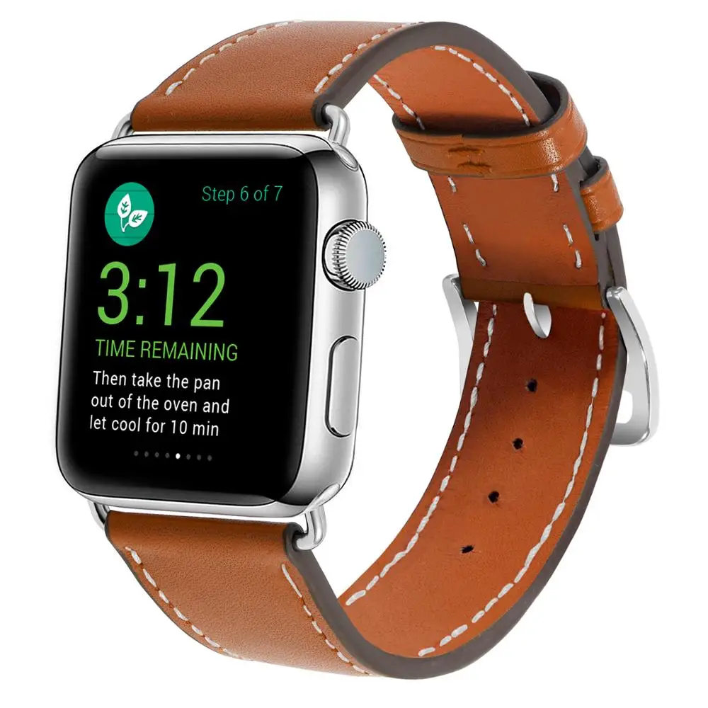 

leather Strap for Apple Watch Band 40mm 44mm New Design Leather Loop Band Wristband Strap for Apple Watch 5 4 3 2 1 leather loop