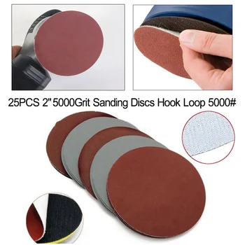 

25pcs 2\\\" 50mm Sanding Discs 5000Grit Orbital Sander Pads Tool Accessory Replace