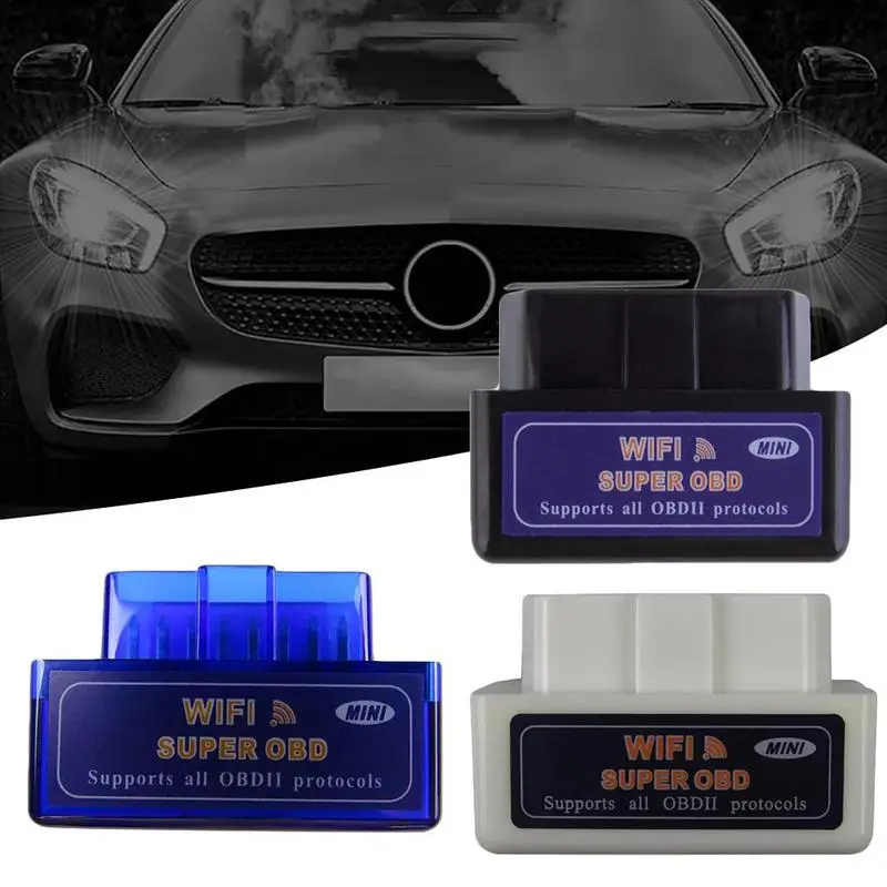 #*Cheap Car Diagnostic Scanner ELM327 Wifi OBD2 Detector Read Clear Trouble Codes Display Current Sensor Data Automobile Fault Scanner