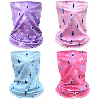 

Princess Elsa Adult kids Riding Variety Bibs Sunscreen Dust Masks Breathable Neutral Cartoon Printing Masks Reusable Bib Masks