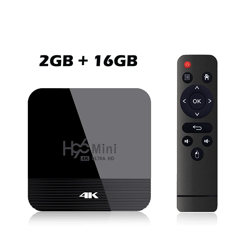 LEMFO Android 9,0 ТВ приставка RK3328A 4K Bluetooth 4,0 Wifi2.4G/5G H96 Mini H8 Netflix Youtube H.265 декодер Android ТВ приставка - Цвет: 2GB 16GB