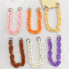 

1pcs New DIY Mobile Phone Case Handbag Women's Handbag chain Acrylic Color Bracelet Detachable Chain Accessories Wholesale 2021