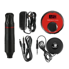 Профессиональный Набор татуировок электрическая вращающаяся татуировочная машина маг мощность ножной переключатель конверсия питания