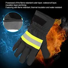 Fireproof Anti-Fire Equipment Heat-Resistant Fire Retardant Firefighters Protection Gloves Black