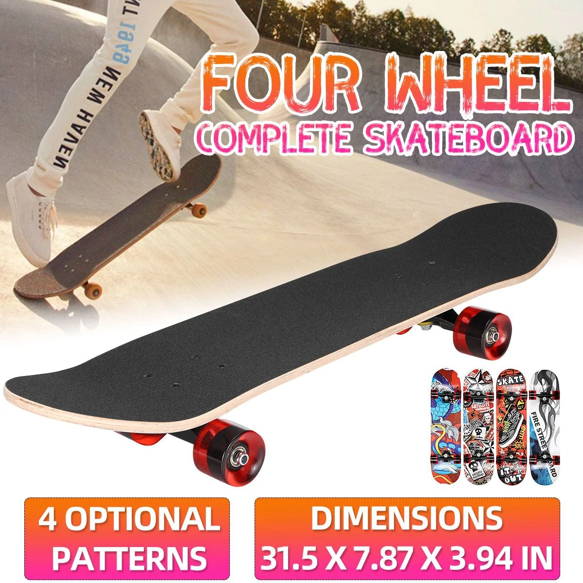 Draagbare Vier Wiel Dubbele Rocker Kick Concave Compleet Skateboard Mini Cruiser Dance Skateboards Hout Skate Board|Skateboarden| - AliExpress