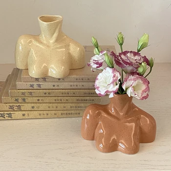 

Nordic Creative Ceramic Bust Body Art Vase Decoration Living Room Flower Arrangement Plant Pot Home Decorat Ornaments