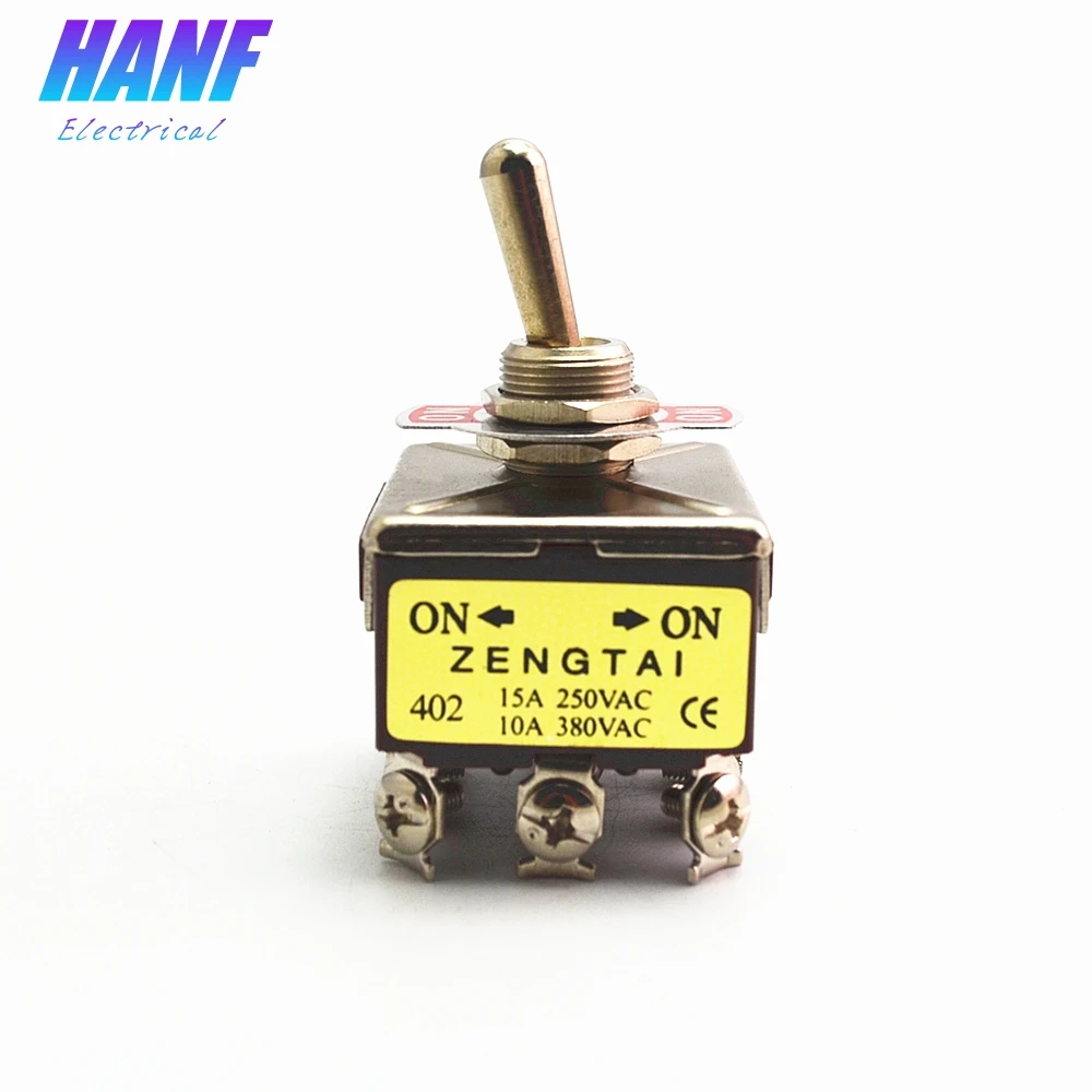 1 шт. E TEN402 тумблер 2 положения 12 контактов 380В/10А ВКЛ./вкл. Фиксация 4PDT ручка