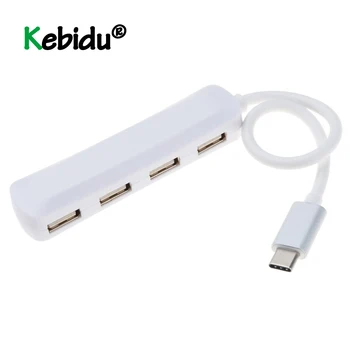 

Type C 4Port USB Hub Portable USB 3.1 To USB 2.0 Connector Splitter Adapter For PC Laptop Desktop Macbook Pro Phone Tablet