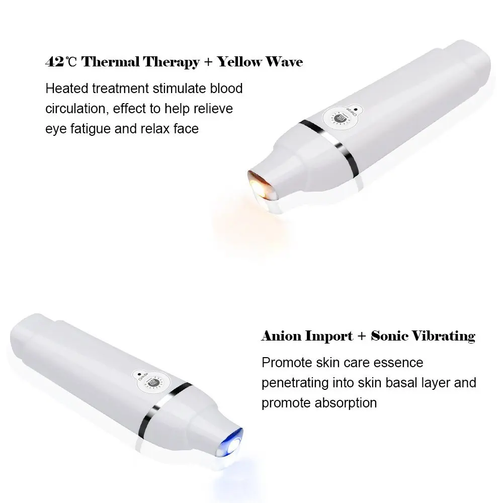  Eye Massager Electric Wand High Frequency Vibration Heated Sonic Eye Massag Machine Dark Circle Puf