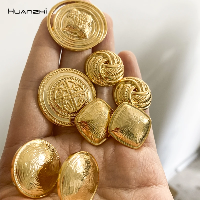 HUANZHI 2020 новые минималистичные золотые геометрические нестандартные круглые