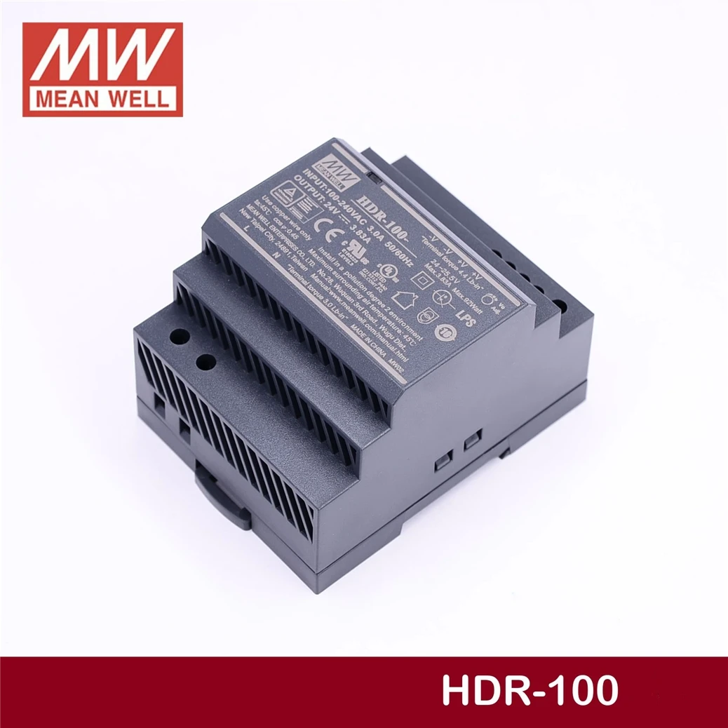 Оптовая цена MEAN WELL HDR 100 24N 24 В 3.83A meanwell 92 Вт один выход промышленный din рейку