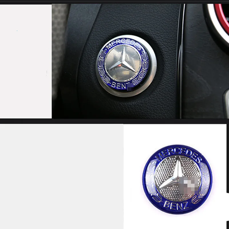 

1 PCS one-button start Button sticker Key Protector Cover sticker For Mercedes benz A B R G Class GLK GLA C200 C300 S200 S300