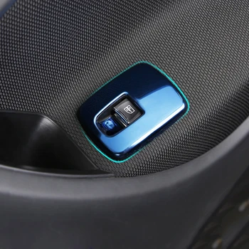 

2Pcs For Mercedes Smart 453 fortwo forfour Car Window Switch Button Panel Decoration Cover Stickers Car Styling Accessories