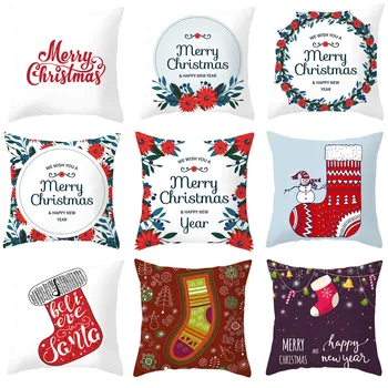 

Christmas Cushion Cover Decorative Sofa Pillow Cover Case Seat Car Home Decor Throw Pillowcase Christmas Decoration For Home