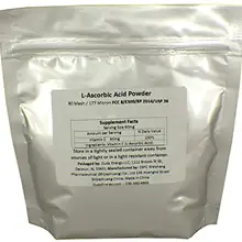 Мешок l-аскорбиновой кислоты порошок 99+% пищевой сорт USP36/BP2012 естественным образом ферментированные чистые белые кристаллы формы витамина С, 1 фунт