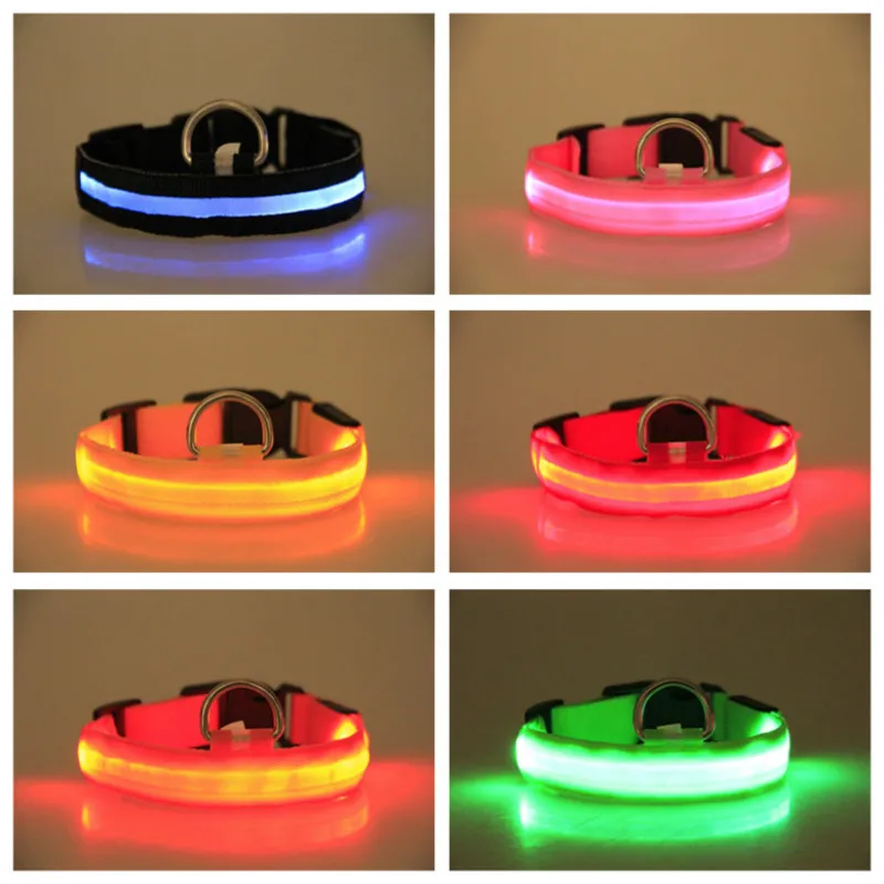 

Shining Pet Dog Collar LED Light Pet Collar Traction Flashing Safe Adjustable Belt Anti-Lost,Avoid Car Accident Night Decoration