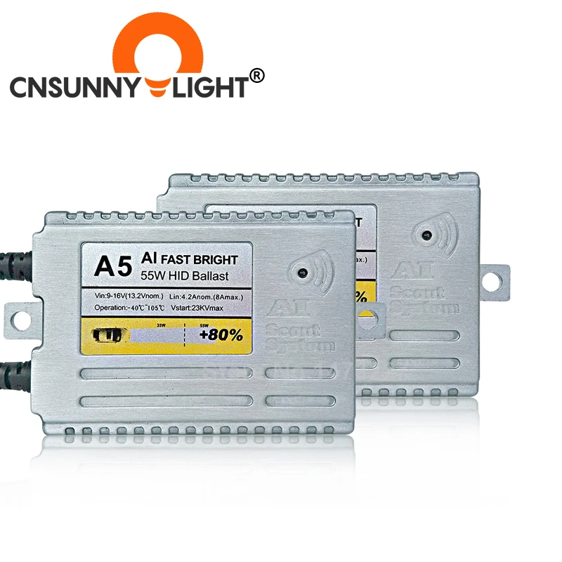 Super bright 2pcs/lot NEW 55W A5 Ballast only 0.1s Fast Bright Quick Start Warm up AC Ballasts HID Xenon Silm Ballast For Car