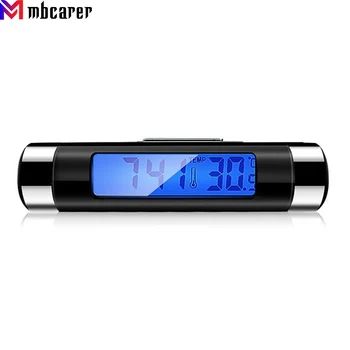 

CT20 Car Digital LCD Clock/Temperature Display Electronic Clock Thermometer Car Digital Time Clock Portable 2 in 1 Car Accessory