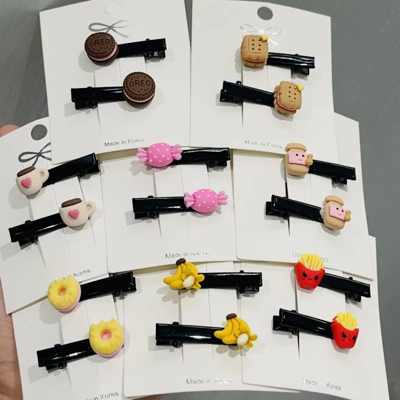 

Заколки для волос в виде конфет, печенья, пончиков, 16 шт./компл.