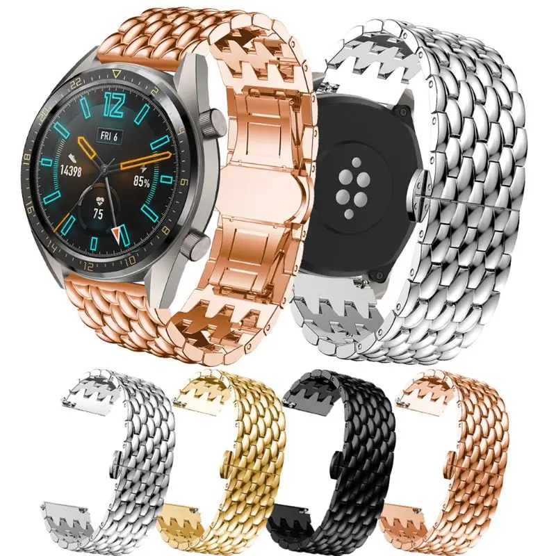 

Stainless Steel Watch Strap Dragon Scale Wristband for Huawei Watch GT 2 Kit