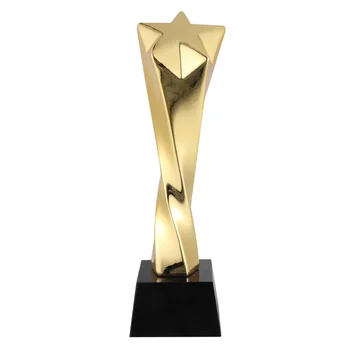 

1PC Golden Creative Award Trophy Resin Reward Prize Competition Gift Award Trophy for Ceremony Game Sport Appreciation