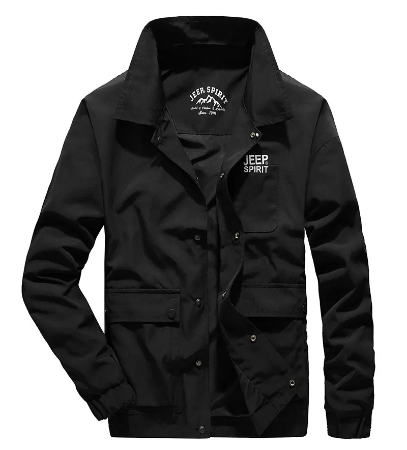 Men Clothes JEEP Spring Cargo Jackets Coat Military Cargo Quick Dry Clothes Long Sleeve Solid Color Jacket Original Brand