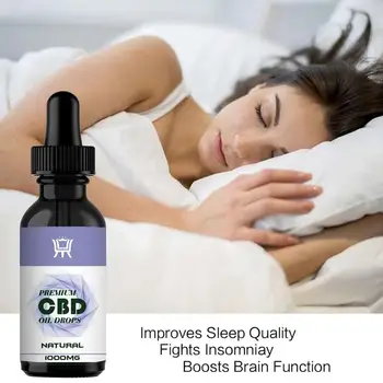 

30ml 100% Organic CBD Oil Drops 1000mg Bio-active Hemp Seed Oil Drop for Pain Relief Reduce Anxiety Better Sleep Essence