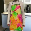 Custom Candy Pattern Kitchen Apron Dinner Party Cooking Apron Adult Baking Accessories Waterproof Fabric Printed Cleaning Tools 2
