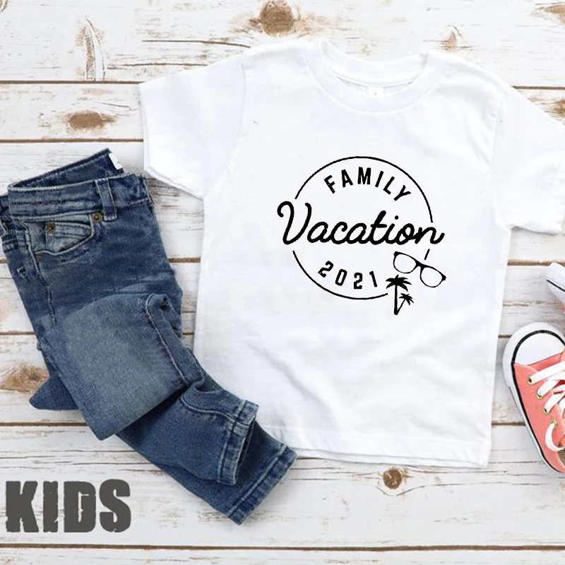 

Vacation 2021 Toddler Boy Clothes Summer Family Matching Tshirt 2021 Summer Vacation Beach Kids Summer Clothes