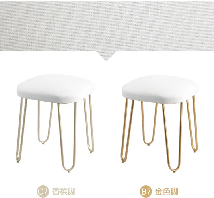 European dressing stool modern simple pastoral dressing stool fashion American iron creative furniture bedroom tea table stool