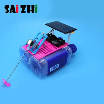 

Saizhi Solar Power Boat DIY Creative Solar Powered Boat Ship Assembling Toys For Children Educational Puzzle Toys