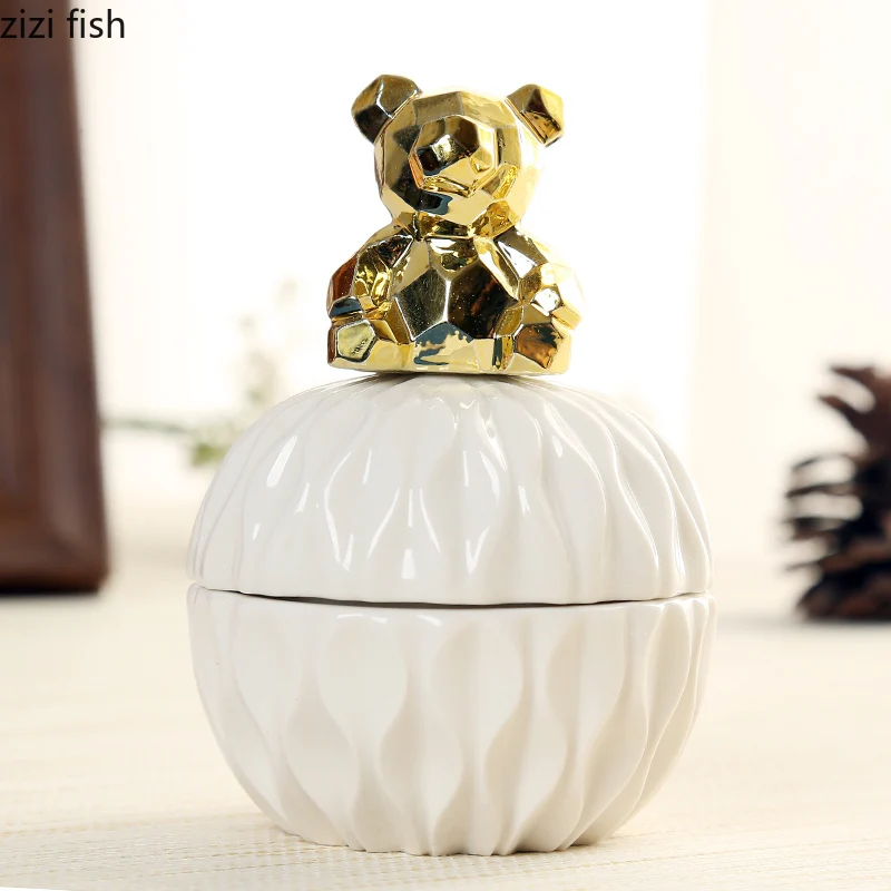 Wedding Ceramic Candy Jewelry Storage Box Home Decoration