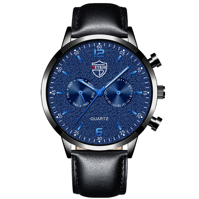 Mens Luxury Business Watchs Stainless Steel Quartz Wrist Watch Male Leather Watch Calendar Luminous Clock reloj hombre