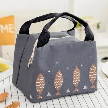 

Portable Lunch Box Bag Neutral Student Kid Lunch Thermal Cooler Handbag Food Picnic Lunch Pouch Storage Ice Bags